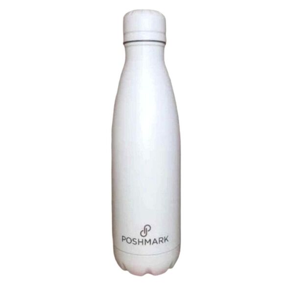 Posh White Water Bottle Merch Swag Unisex Logo Posmark Boss Reseller - Picture 1 of 10